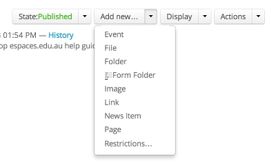 Add new menu