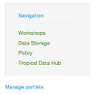Manage portlet